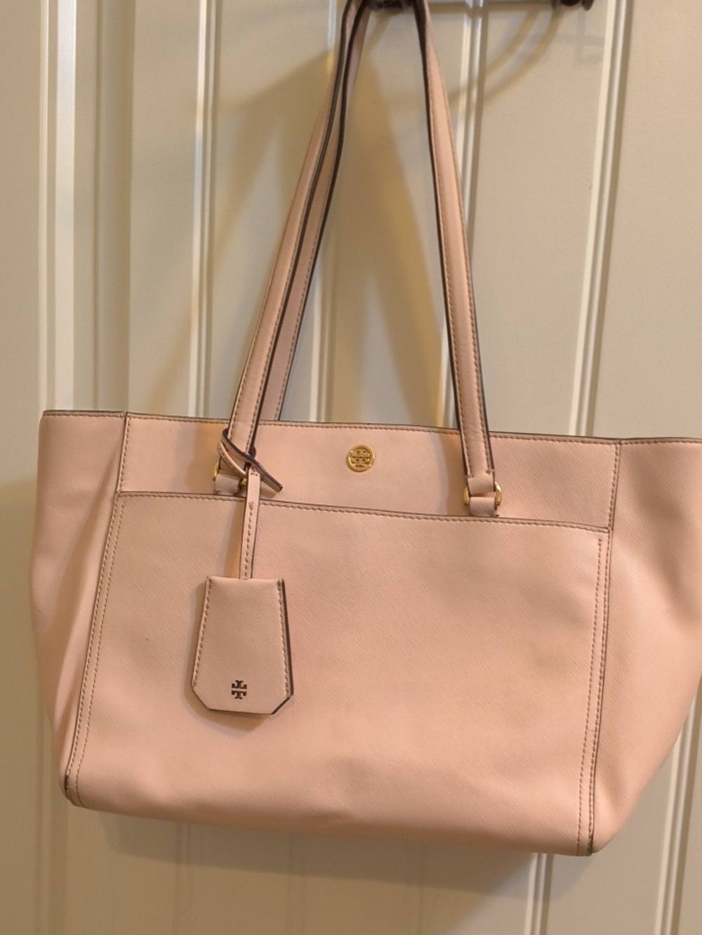 Tory Burch LEATHER Pink Saffiano tote